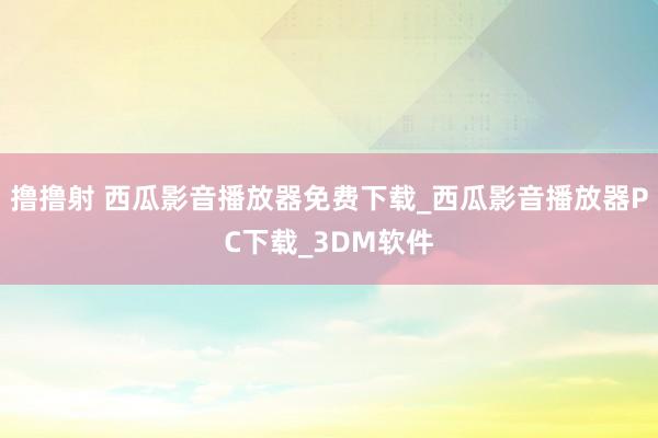 撸撸射 西瓜影音播放器免费下载_西瓜影音播放器PC下载_3DM软件