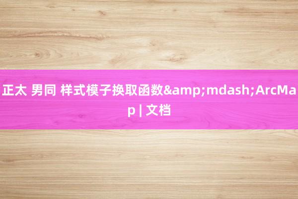 正太 男同 样式模子换取函数&mdash;ArcMap | 文档