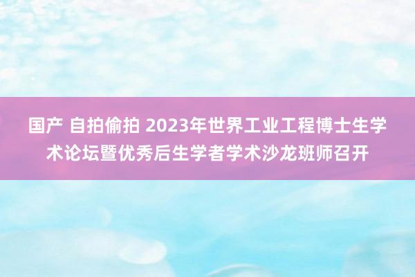 国产 自拍偷拍 2023年世界工业工程博士生学术论坛暨优秀后生学者学术沙龙班师召开