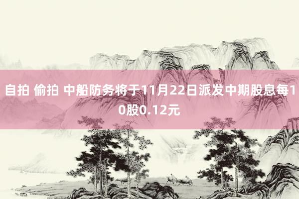 自拍 偷拍 中船防务将于11月22日派发中期股息每10股0.12元