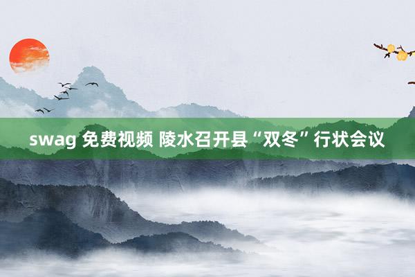 swag 免费视频 陵水召开县“双冬”行状会议