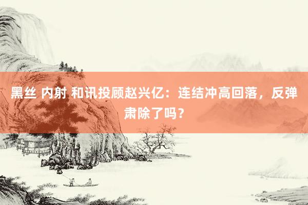 黑丝 内射 和讯投顾赵兴亿：连结冲高回落，反弹肃除了吗？